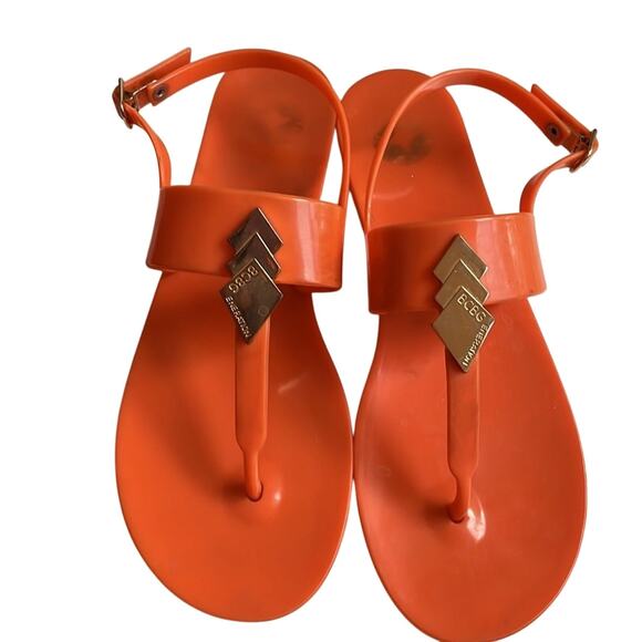 BCBGMaxAzria Rubber Sandals Orange size 8 - Picture 1 of 5